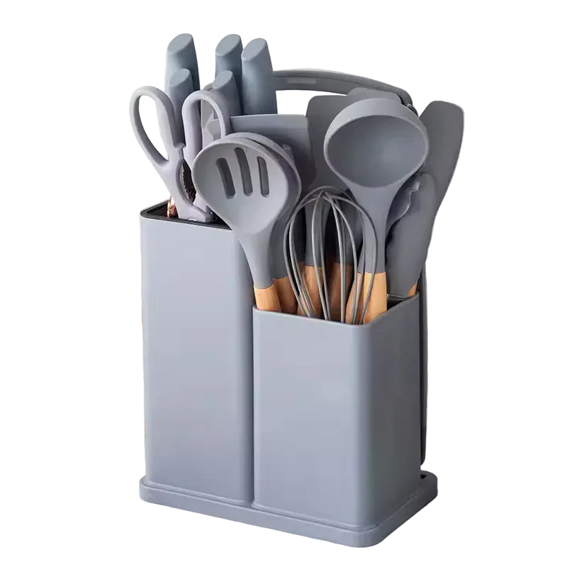 Conjunto Utensílios de Cozinha Silicone - 19 Peças
